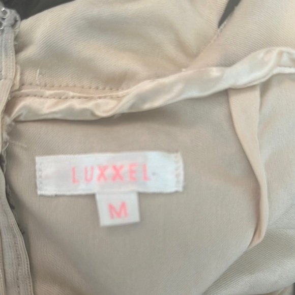 Like New! Luxxel Elegant Black and Tan Lace Slip Dress sz M - Picture 12 of 12